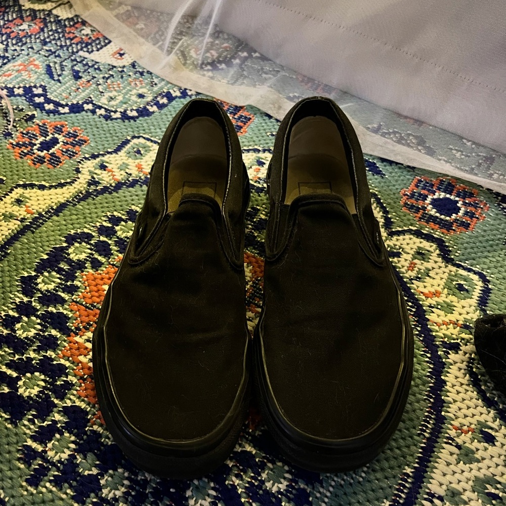 Black Slip On Vans Size 7